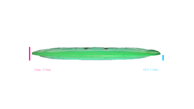 USED Discraft 2023 Paul McBeth 6X McBeast ESP Swirl Force Distance Driver Profile View