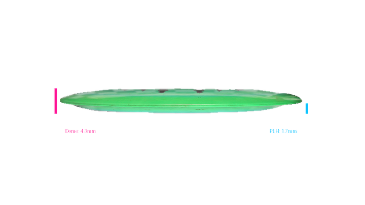 USED Discraft 2023 Paul McBeth 6X McBeast ESP Swirl Force Distance Driver Profile View