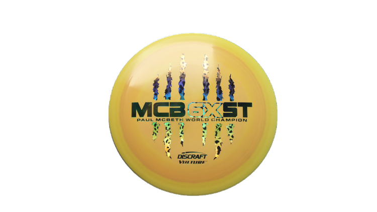 USED Discraft 2023 Paul McBeth 6X McBeast ESP Swirl Vulture Distance Driver Front View