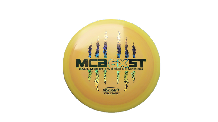 USED Discraft 2023 Paul McBeth 6X McBeast ESP Swirl Vulture Distance Driver Front View