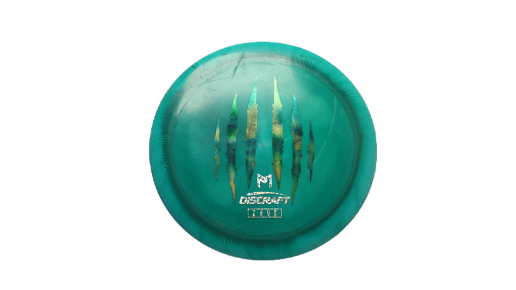 USED Discraft 2023 Paul McBeth 6X Claw ESP Swirl Zeus Distance Driver Front View