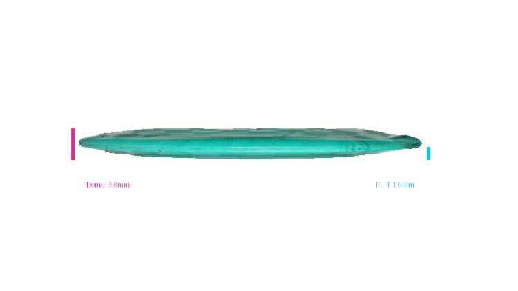 USED Discraft 2023 Paul McBeth 6X Claw ESP Swirl Zeus Distance Driver Profile View