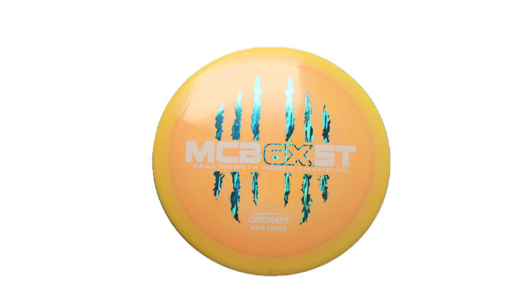 USED Discraft 2023 Paul McBeth 6X McBeast ESP Swirl Vulture Distance Driver Front View