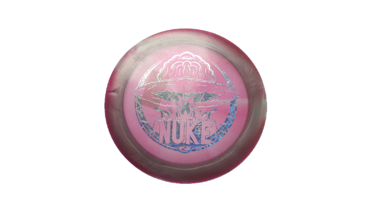USED Discraft 2023 Ledgestone Z Metallic Swirl Nuke Distance Driver Front View