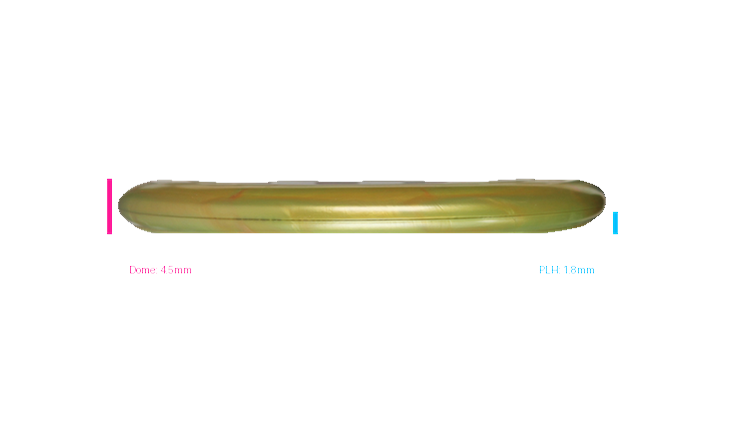 USED Discraft 2022 Ledgestone / Justin Lago Ti Swirl Focus Putter Profile View