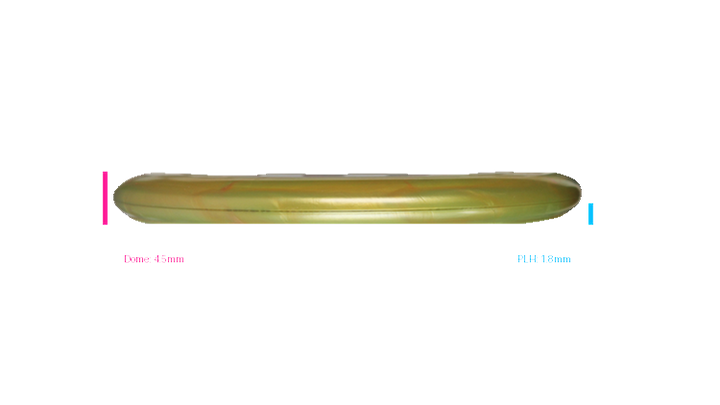 USED Discraft 2022 Ledgestone / Justin Lago Ti Swirl Focus Putter Profile View