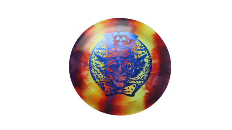 USED Discraft 2024 Ledgestone Season 3 Z Glo Fly Dye Nuke Distance Driver Front View