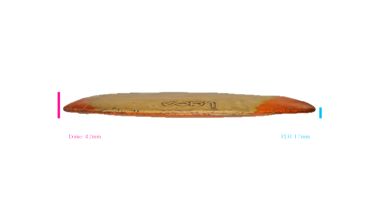 USED Vibram HEAVILY WORN / GOUGED (4/10) X-Link Lace Distance Driver Profile View
