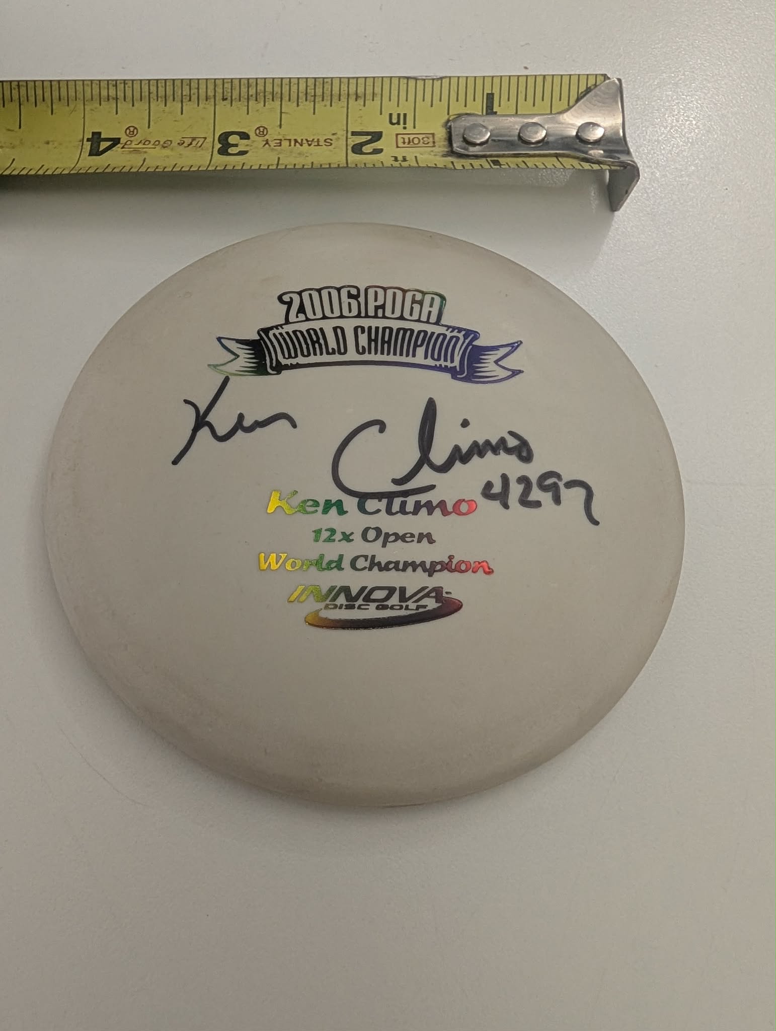 250(イオゴン) サイン 2006 PDGA World Champion Ken Climo Signed Innova Mini Driver