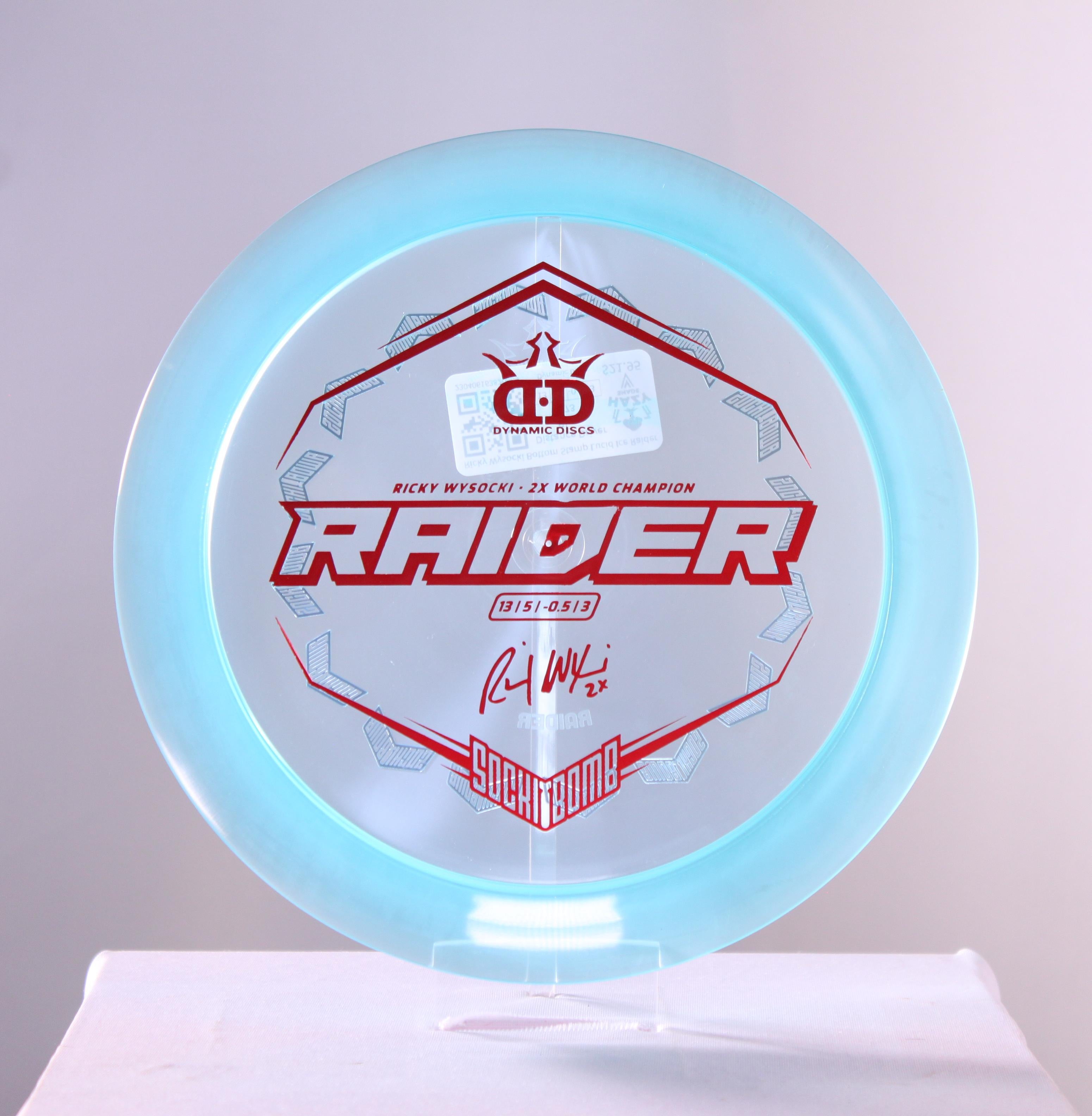 Dynamic Discs Ricky Wysocki Bottom Stamp Lucid-Ice Raider Distance ...
