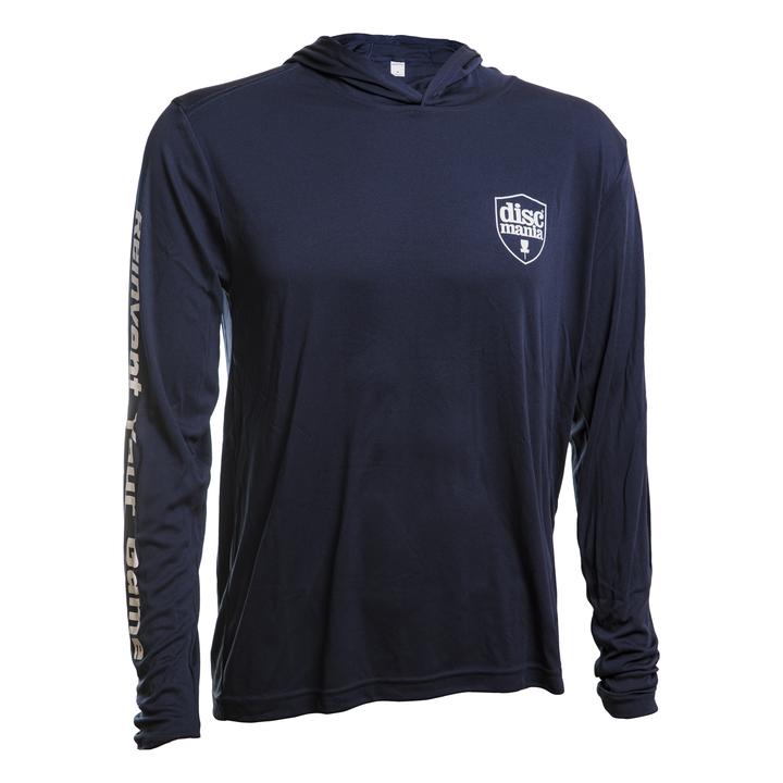 Discmania Cooling Performance Long Sleeved Hooded T-Shirt Navy