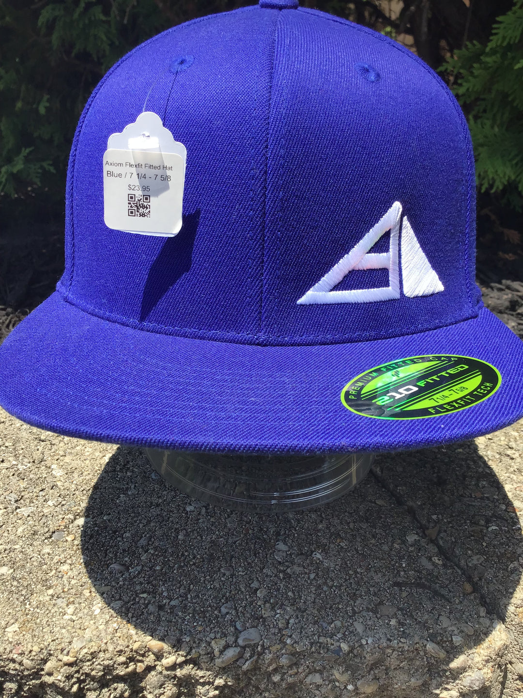 Axiom Flexfit 7 1/4-7 5/8 Fitted Flatbill Hat Blue