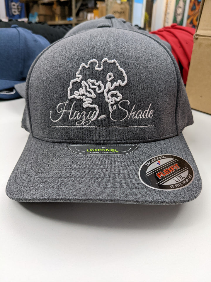 Hazy Shade Unipanel Flexfit Hat Dark Grey Script