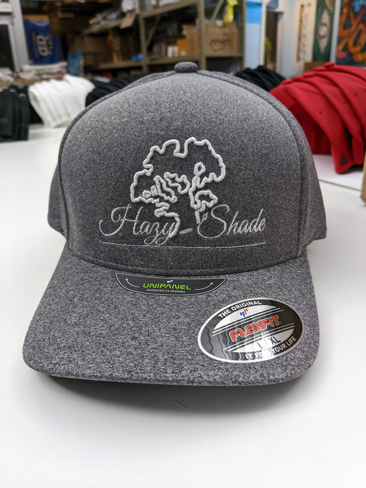Hazy Shade Unipanel Flexfit Hat Grey Script L/XL