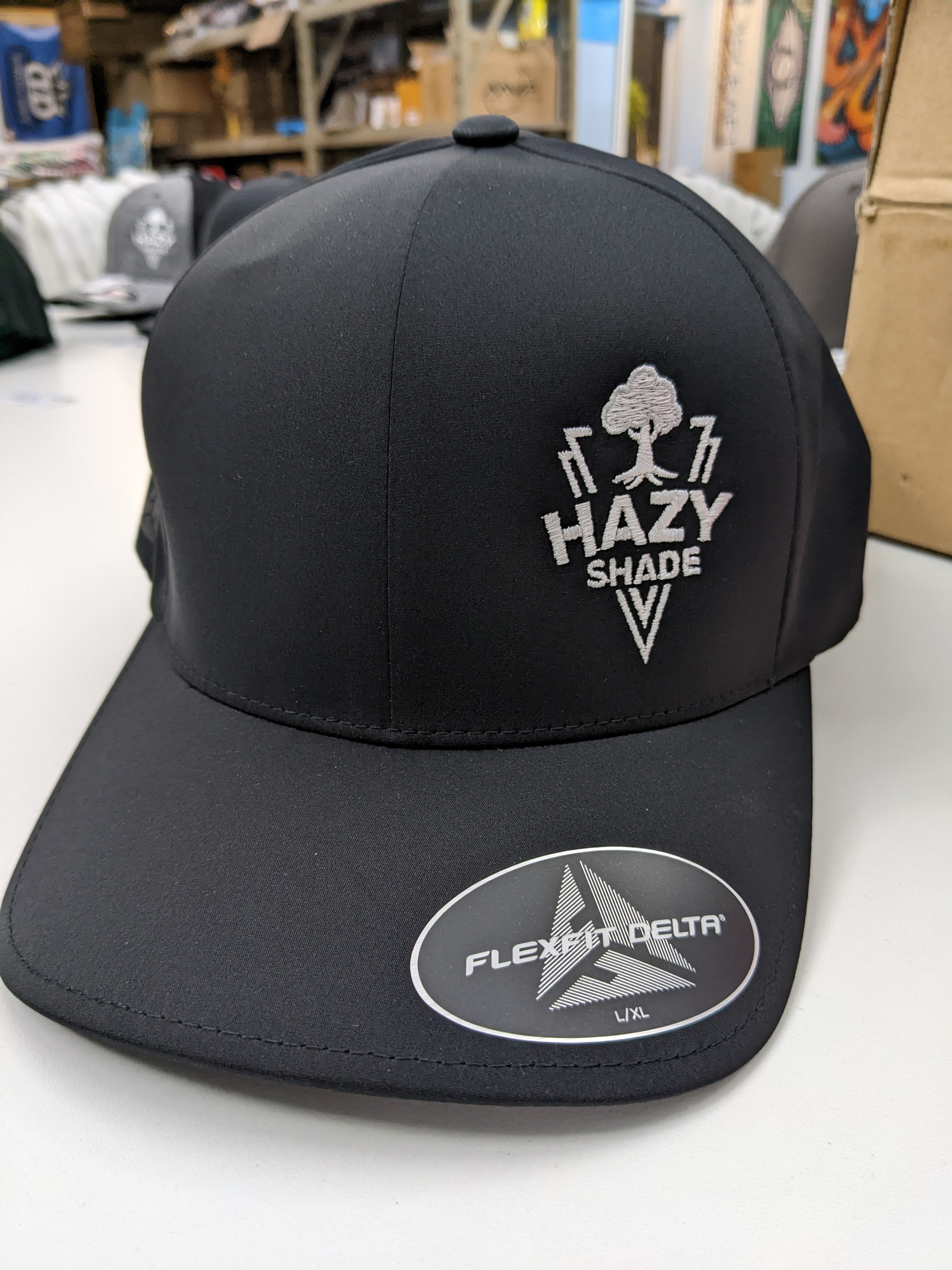 Hazy Shade Flexfit Delta Hat Triangle Black-White