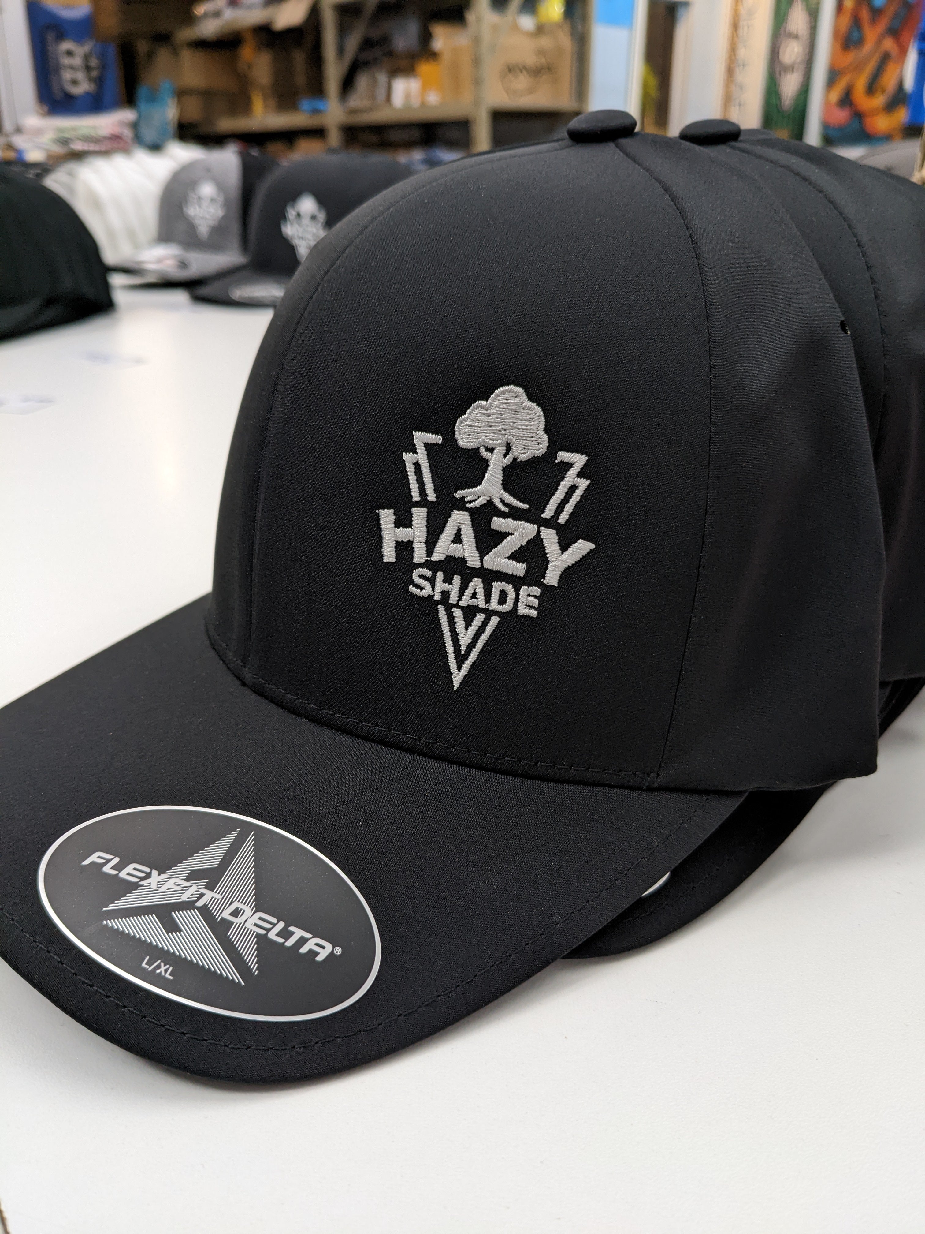 Hazy Shade Flexfit Delta Hat Triangle Black-White