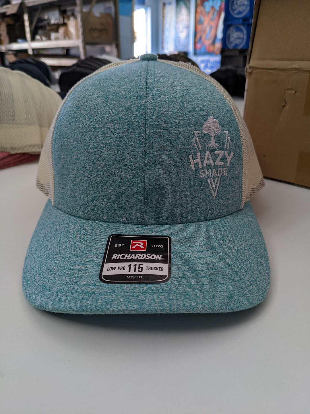 Hazy Shade Low-Pro 115 Trucker Hat Green Teal