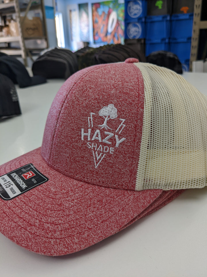 Hazy Shade Low-Pro 115 Trucker Hat Red Heather