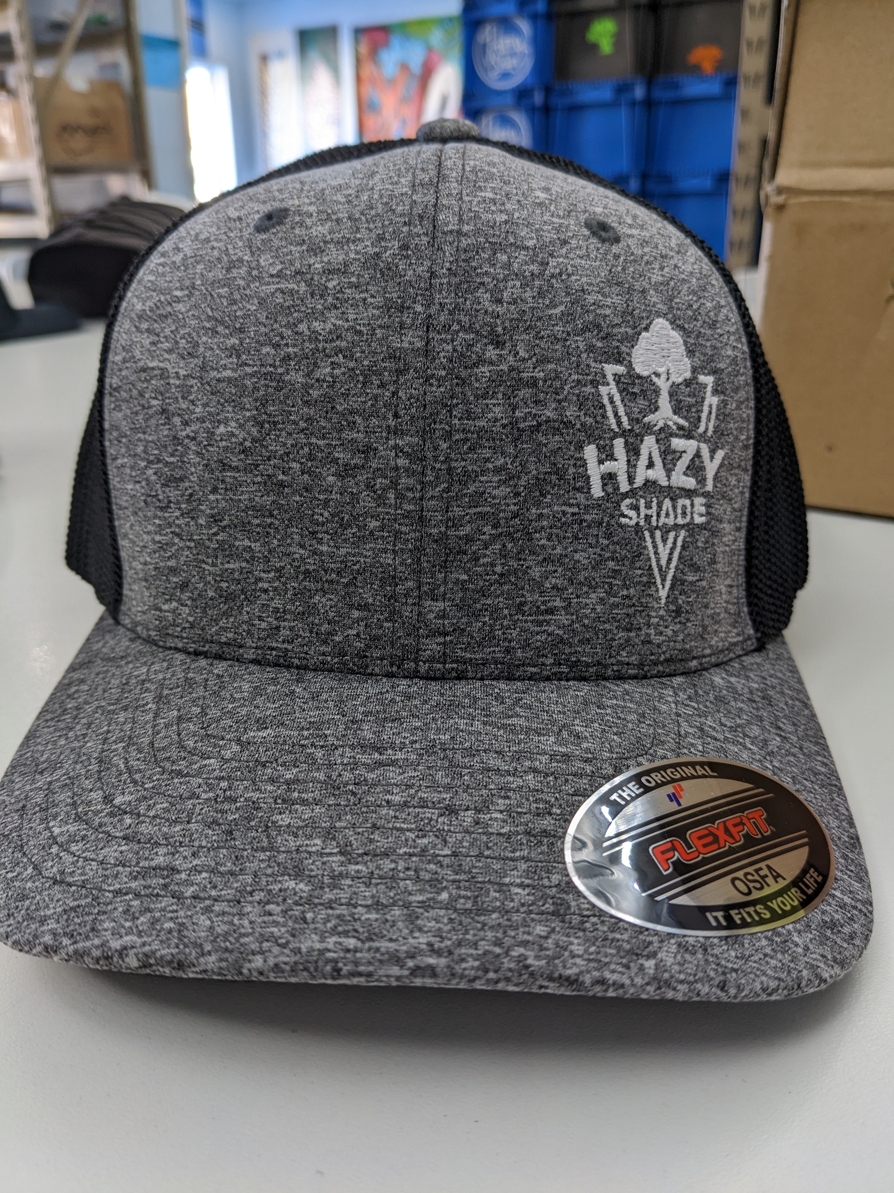 Hazy Shade Flexfit Mélange Trucker Hat Triangle