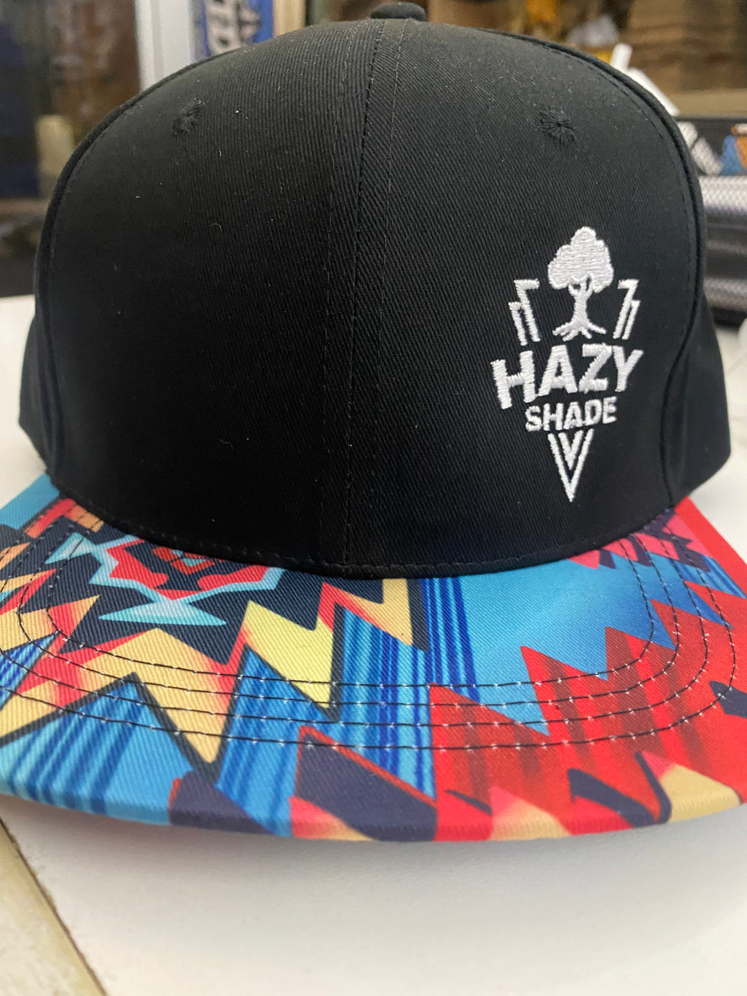 Hazy Shade Die Sub Flat Bill Snapback Triangle Logo