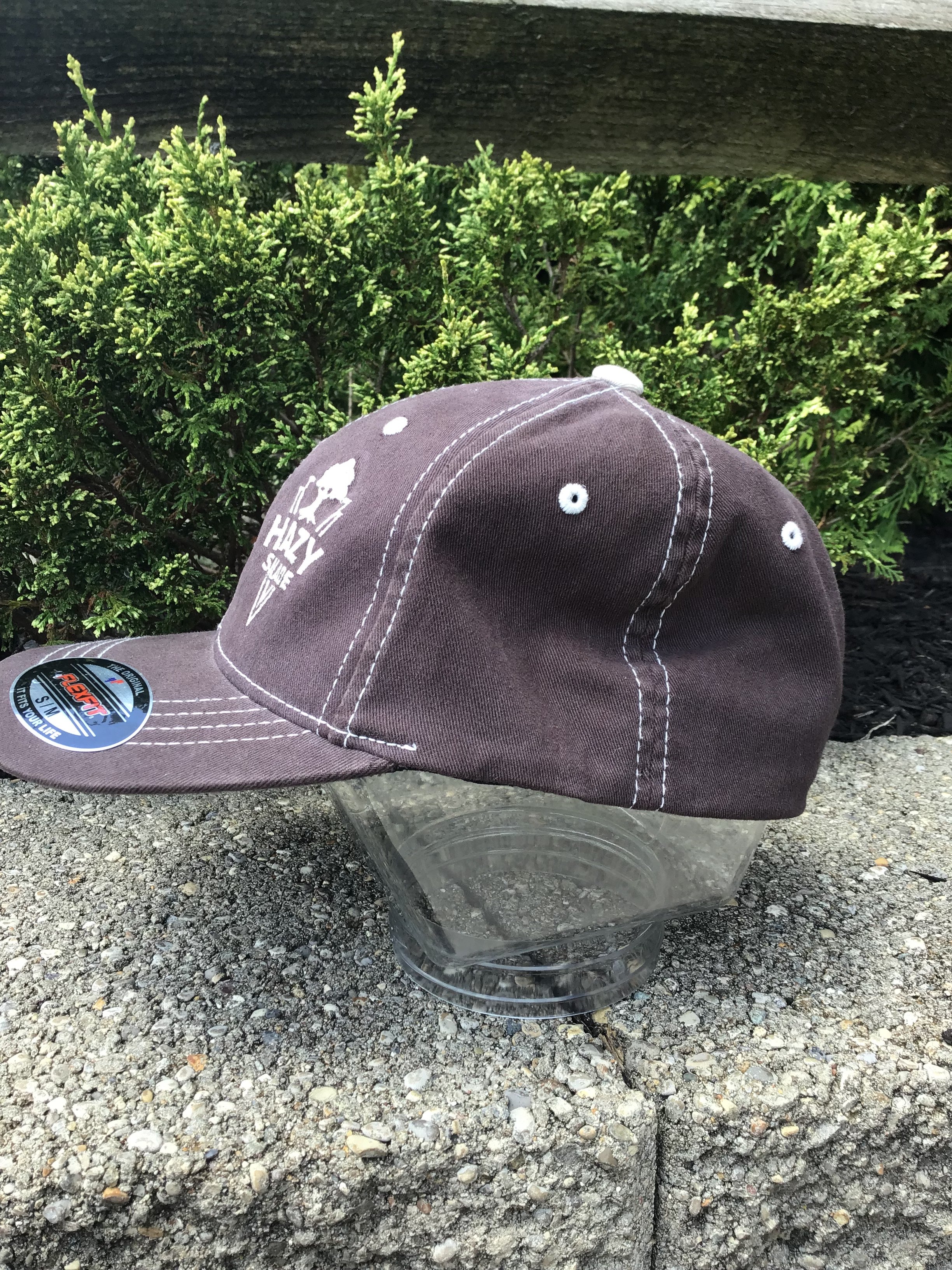 Hazy Shade Brown/Stone Contrast Stitch Triangle Flexfit Hat S/M
