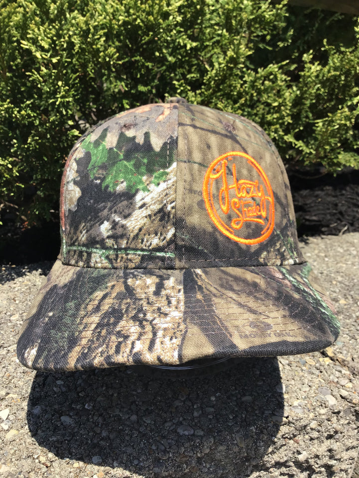 Hazy Shade Camo Round Logo Snapback Curved Bill Hat