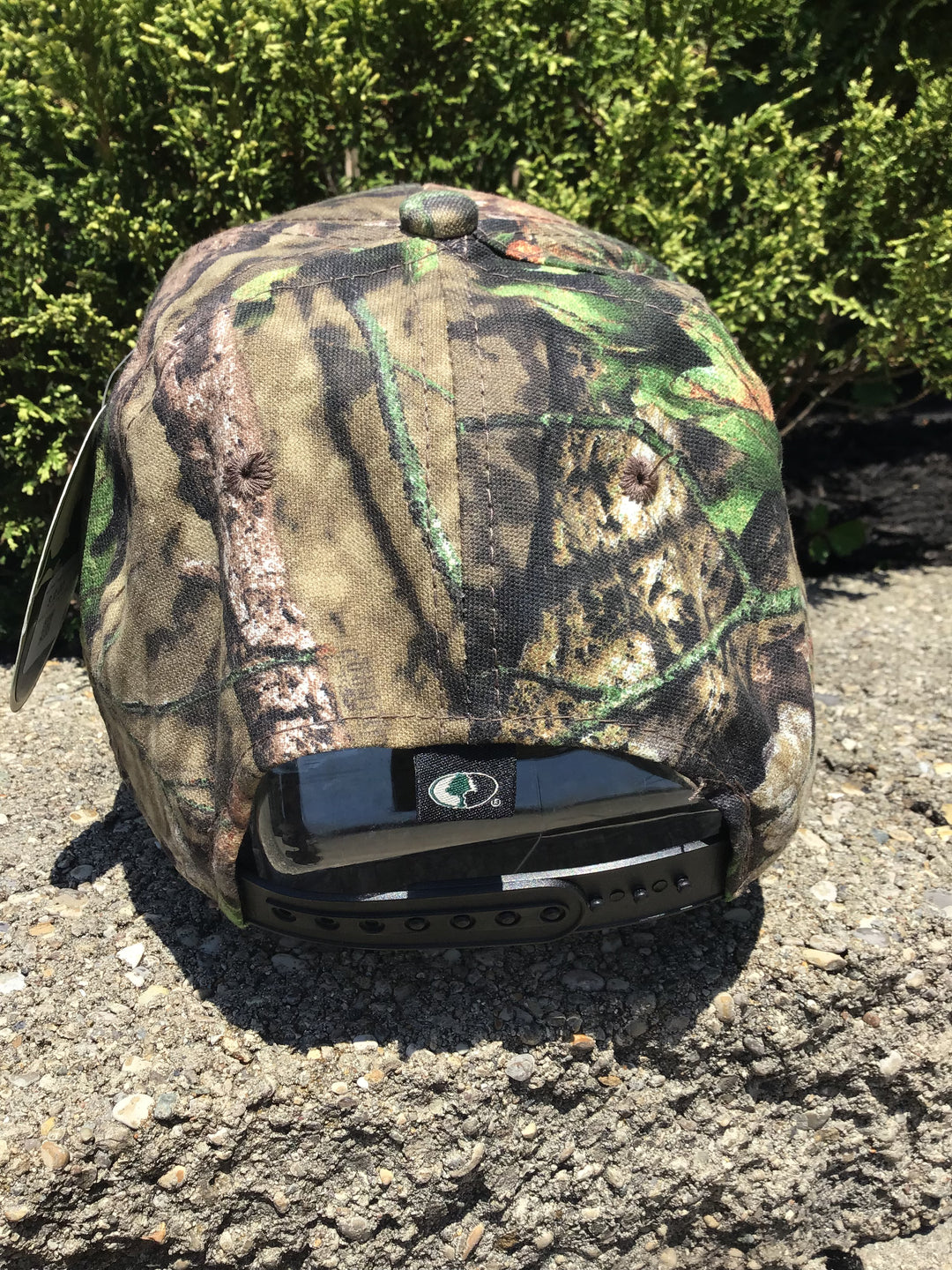 Hazy Shade Camo Round Logo Snapback Curved Bill Hat