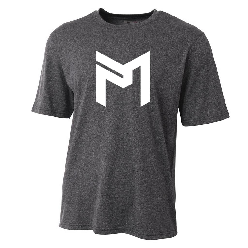 Paul McBeth PM Logo Performance T-Shirt Charcoal